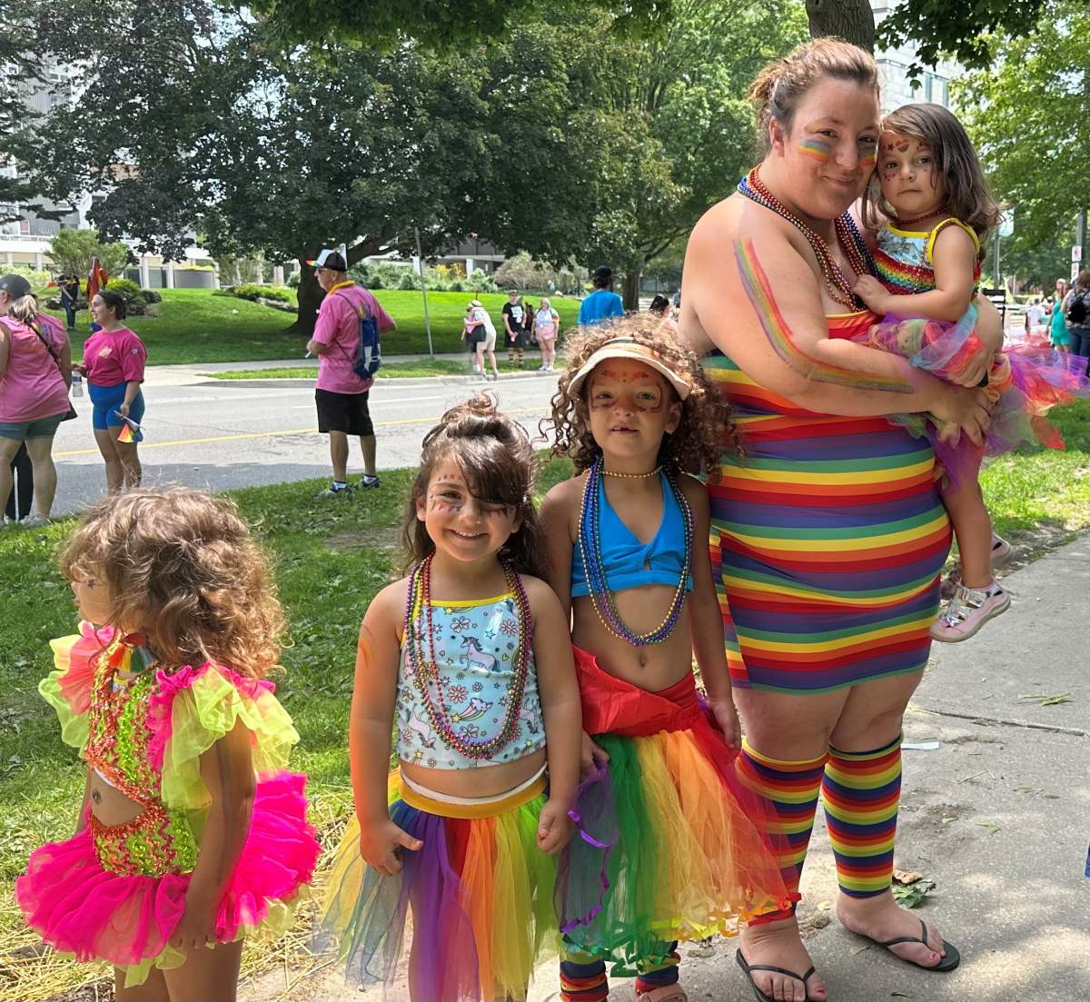 Hailey Teatro and her four children.