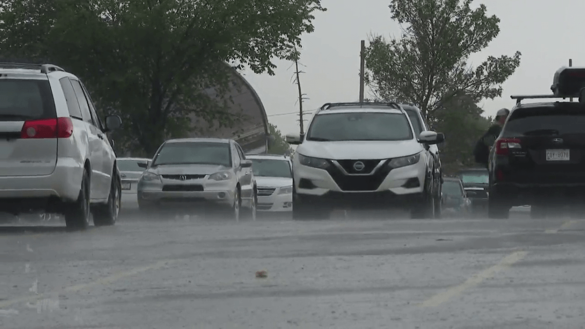A severe thunderstorm warning was issued for Calgary and surrounding areas of Rocky View County, including Cochrane on Tuesday, July 17, 2023.