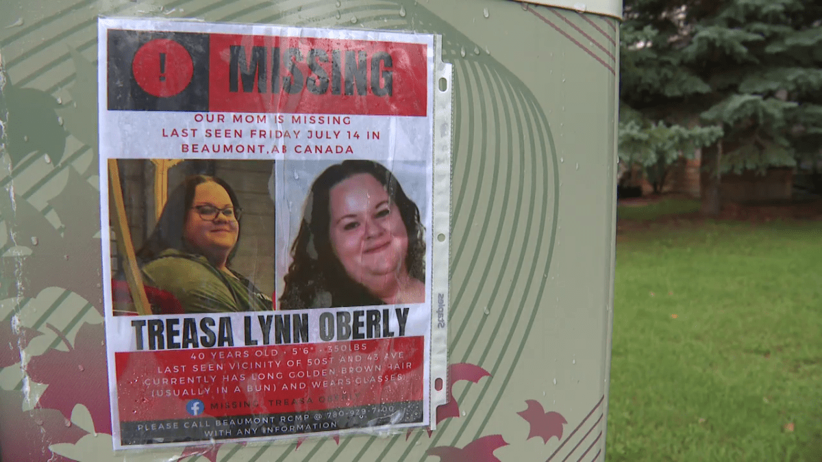 A missing person for Treasa Lynn Oberly in 2023.
