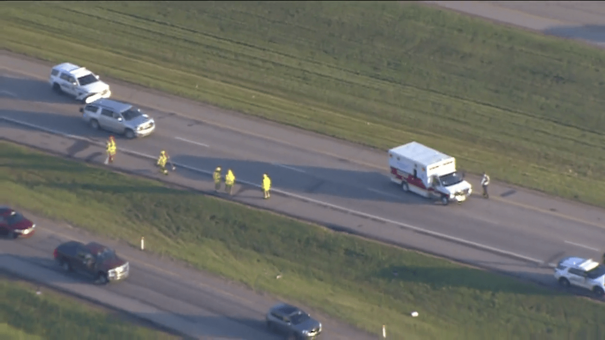 The scene of a collision involving a pedestrian in Acheson on July 31, 2023.