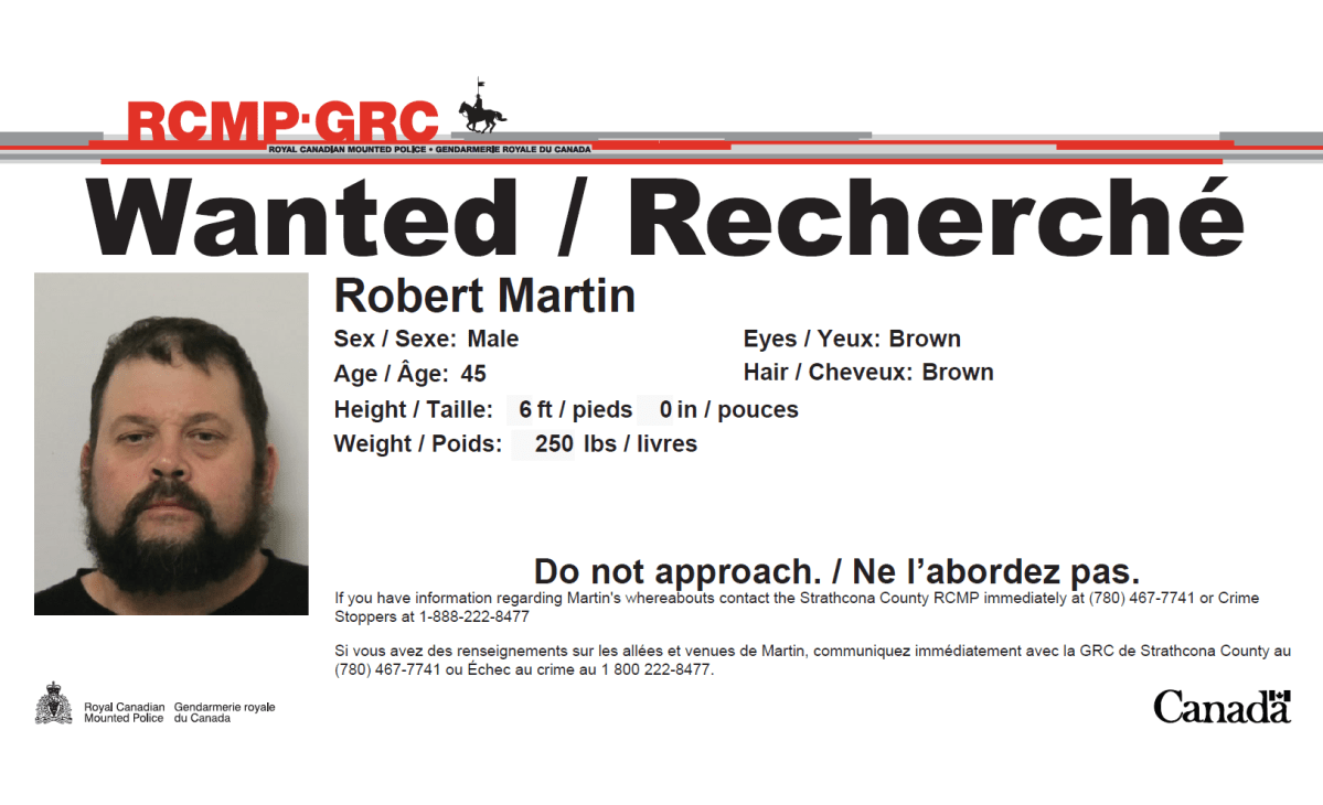 A wanted poster of 45-year-old Robert Martin.