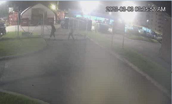 surveillance video of two suspects involved in the theft of a off road vehicle.