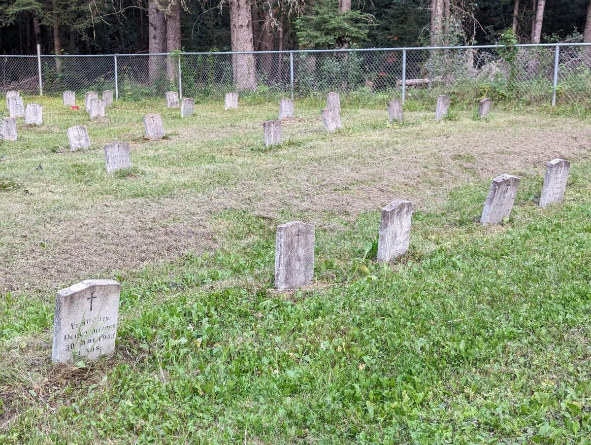 Cemetery grounds at the former Beauval Indian Residential School.
