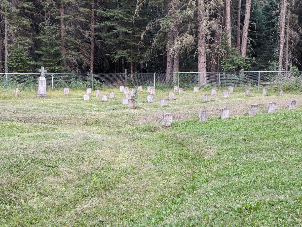 Cemetery grounds at the former Beauval Indian Residential School.