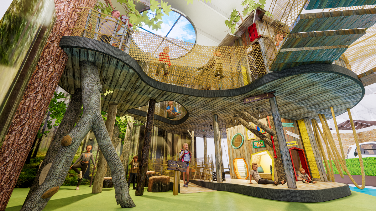 An illustration of one of eight exhibits planned for the London Children’s Museum once open at 100 Kellog Lane in the fall of 2024.