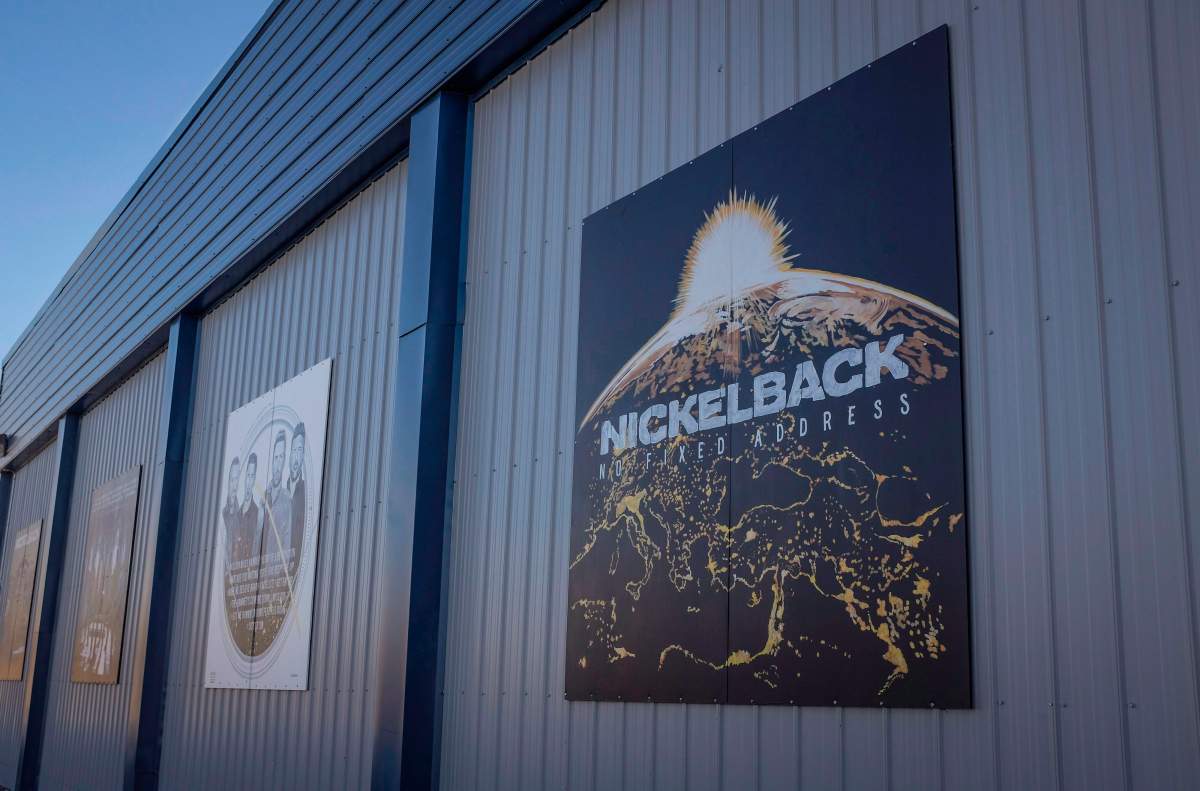 Nickelback mural in Hanna, Alta.