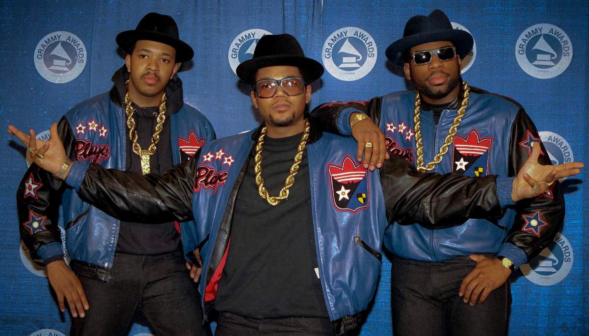 FILE–This photo from Oct. 7, 1986 shows Run-DMC’s Jason Mizell, known as Jam-Master Jay, as he poses during an anti-drug rally at New York’s Madison Square Garden. (AP Photo/G. Paul Burnett, File)