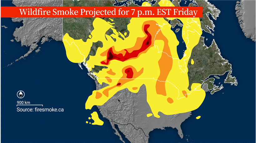 Wildfires spread in B.C., N.W.T., forcing evacuations and sending smoke east - image