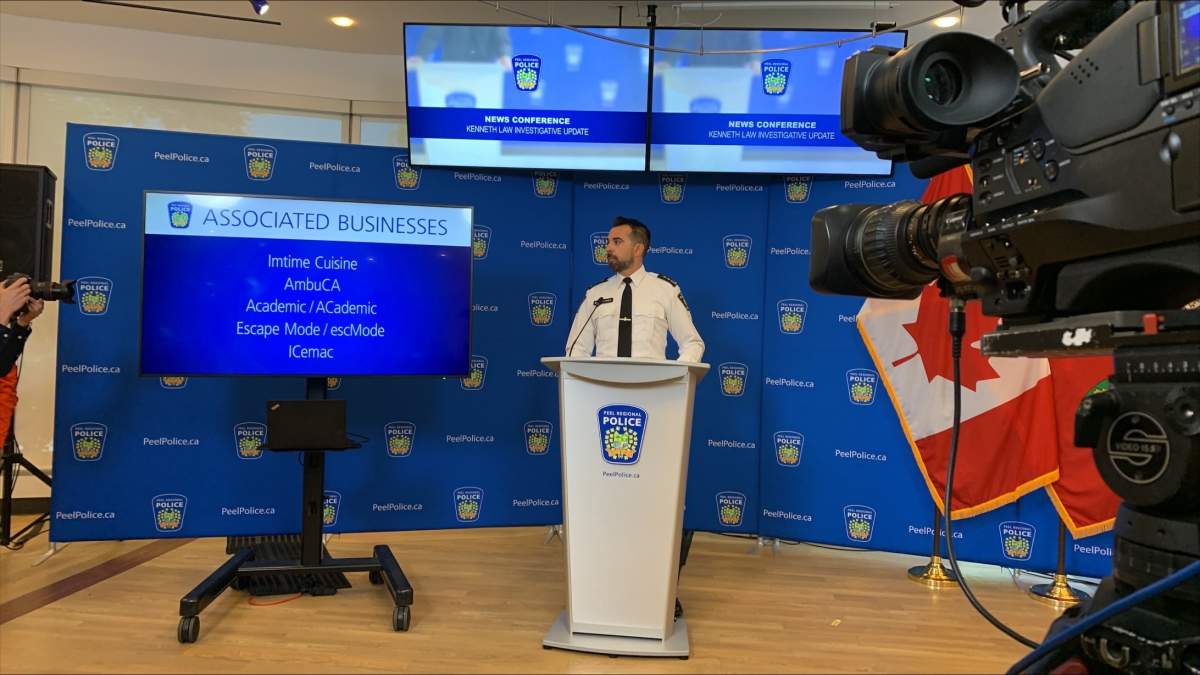 Police hold an update on the investigation into Kenneth Law, 57, on Aug. 29, 2023.