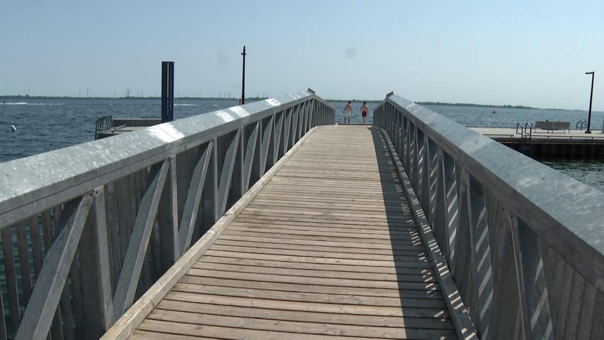 Several people banded together Sunday to save the life of a man who nearly drowned in the water near Kingston's Gord Downie Pier.