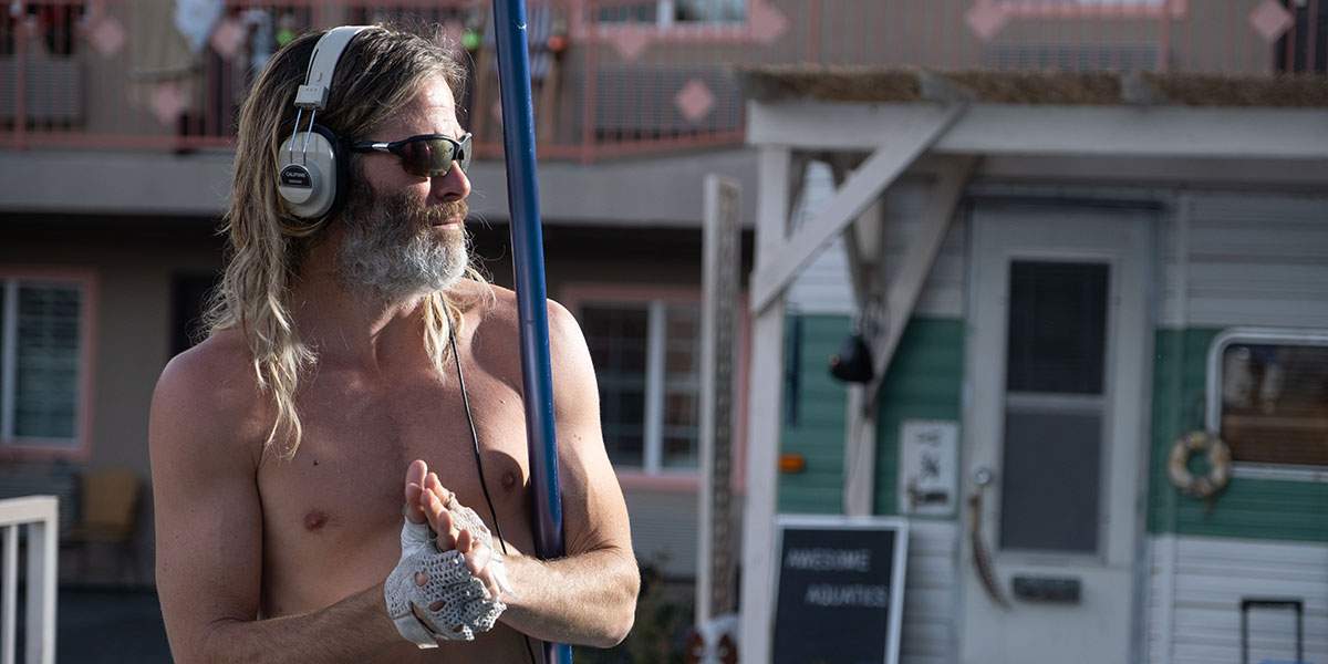 Chris Pine in 'Poolman.'