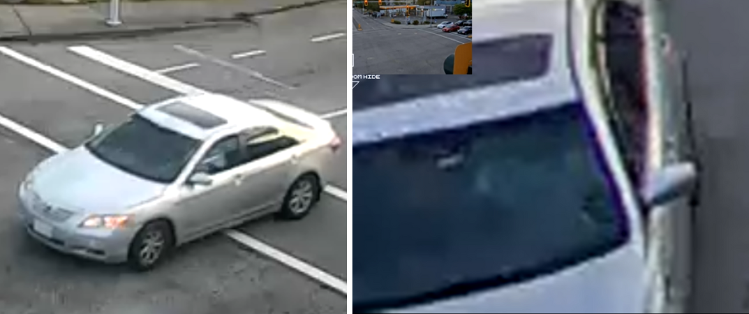 The suspect vehicle in the June 18, 2023 shooting of Surrey's Hardeep Singh Nijjar is a silver 2008 Toyota Camry, seen here.