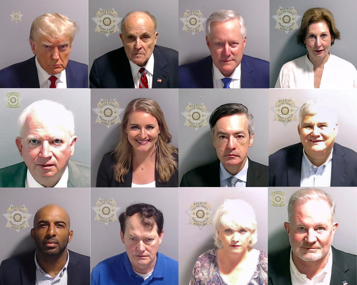 Fulton County Georgia booking photos for Trump election case