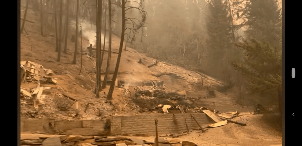 Their home after the fire.