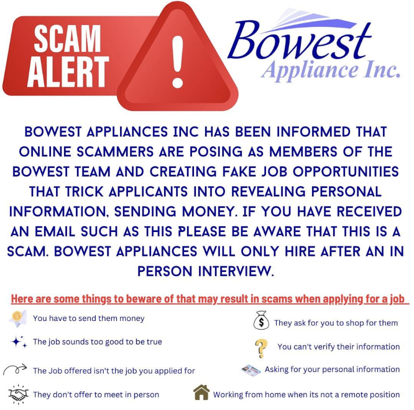 Warning issued by Bowest.