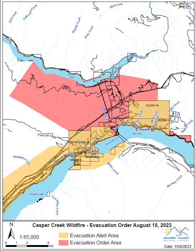Map of Evacuation Area.