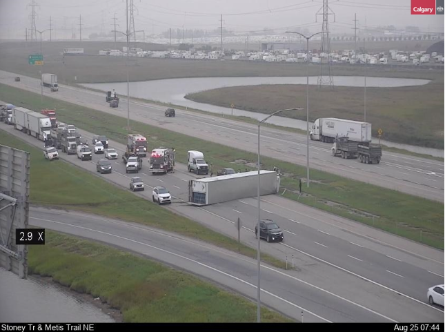 Only single lane traffic due to multi-vehicle incident on Stoney Trail East and Metis Trail N.E., said YYC Transportation on the platform X, previously known as Twitter.