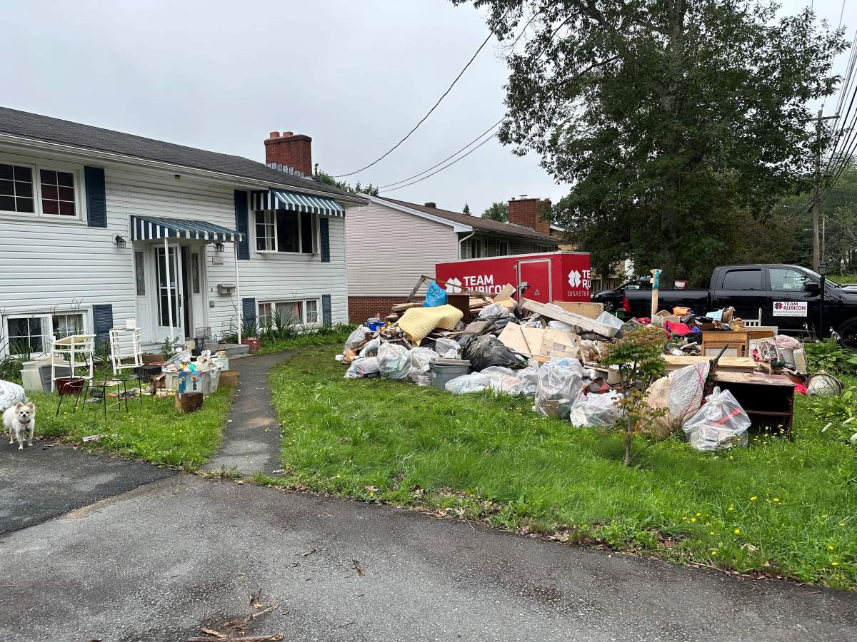Team Rubicon has returned to Nova Scotia to help homeowners like Kathryn Peterson clean up from the flash flooding in late July.