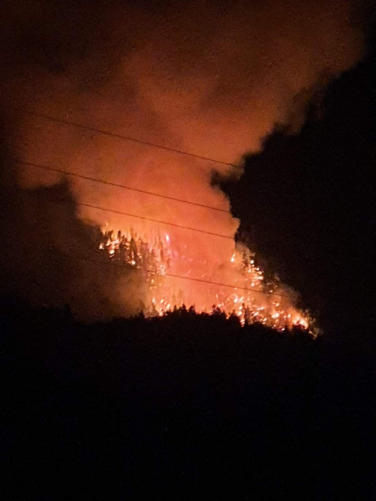 A fire near Coalmont, B.C. forced the evacuation of a festival in the area. 