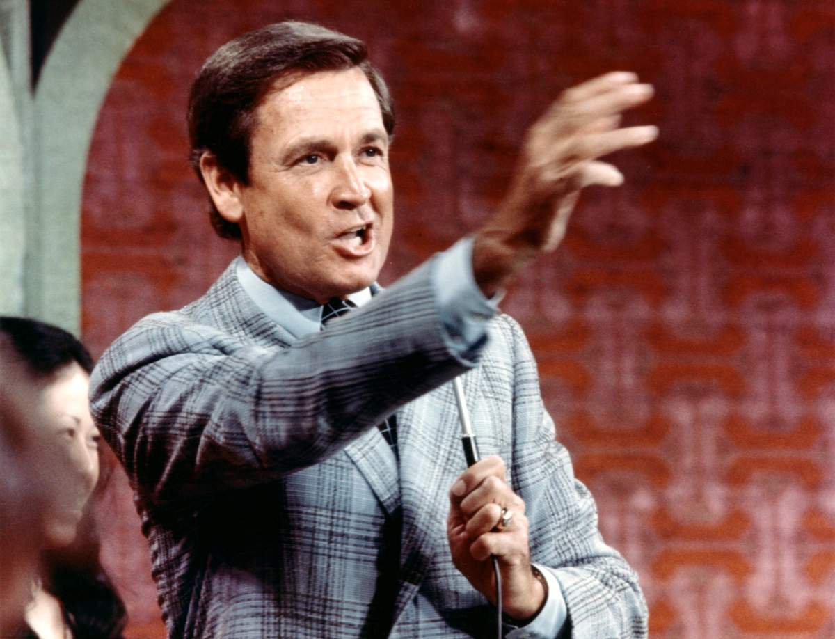 Legendary game show host Bob Barker hosting "The Price Is Right" in 1972.