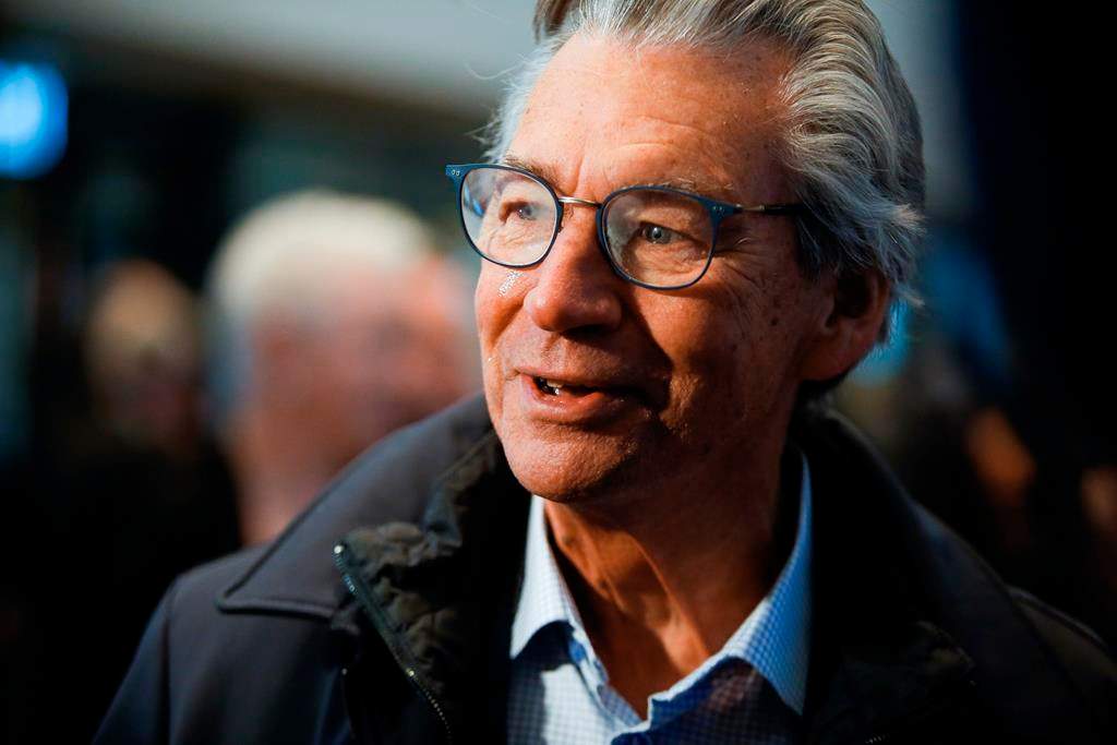 Former Manitoba premier Gary Doer speaks to media before a memorial service for Member of Parliament Jim Carr at the Centennial Concert Hall in Winnipeg, Saturday, Dec. 17, 2022. Doer is back in the political spotlight.
Doer, who resigned 14 years ago after a decade in the premier's chair, attended a NDP campaign event to support current party leader Wab Kinew for the Oct. 3 election.THE CANADIAN PRESS/John Woods.