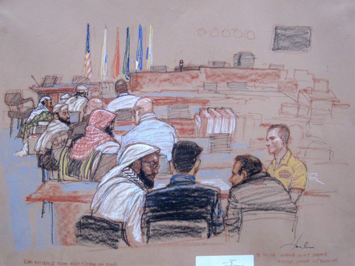 A court sketch.
