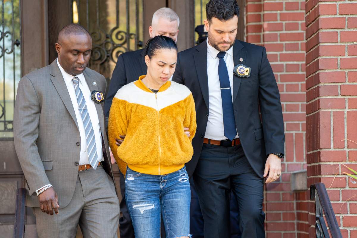 Grei Mendez, 36, a suspect in the daycare death of Nicholas Dominici, 1, was taken from the NYPD 52nd Precinct in the Bronx on Sunday September 17, 2023.