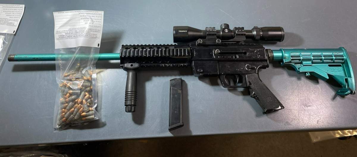 A firearm seized by Manitoba RCMP.