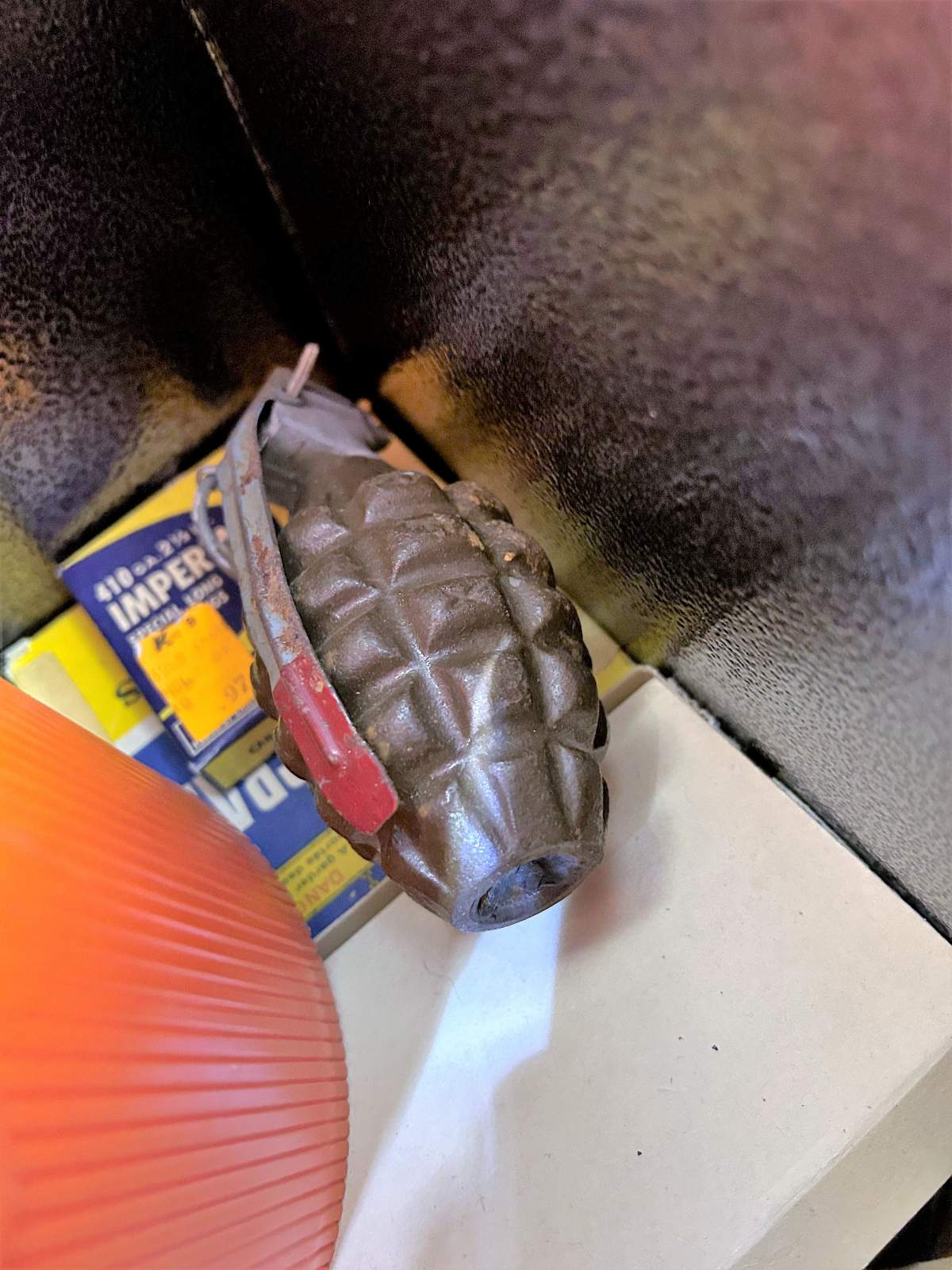 A grenade was found in a residence in Selwyn Township north of Peterborough, Ont., on Aug. 31, 2023. 