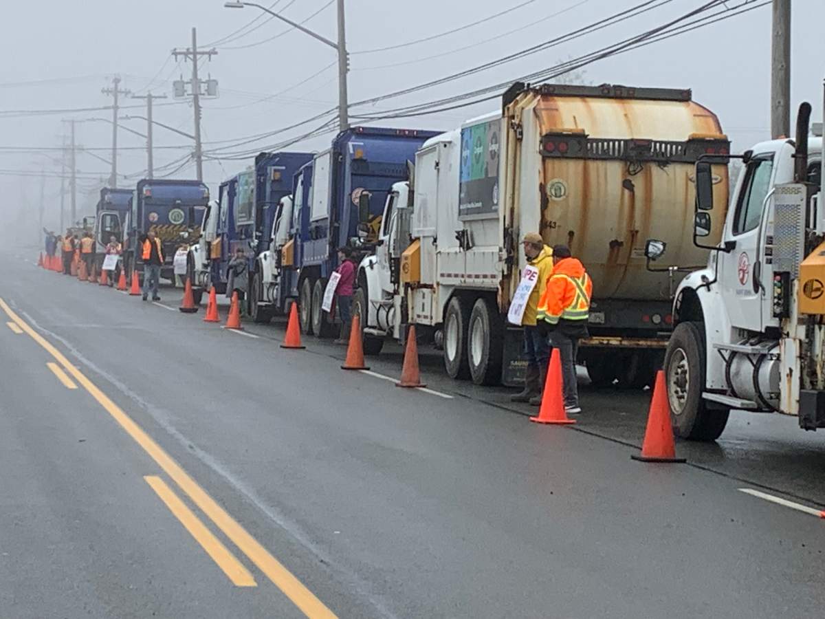 The city said it is looking at all it’s options to ensure the CUPE Local 486 is not violating the law by blocking roadways.