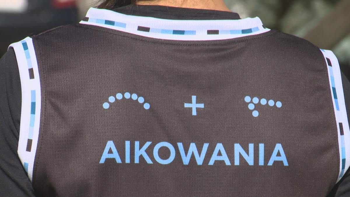The back of the Lethbridge Kodiaks’ new Indigenous jerseys, with icons showing the universe.