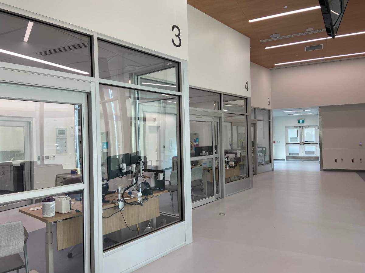 Teams run simulations in the Misericordia hospital's new emergency department on Wednesday, Sept. 6, 2023.