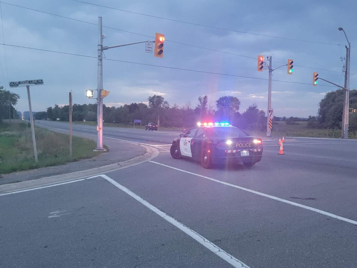 Police said a portion of Highway 10 was closed in Caledon on Sunday after a fatal crash.
