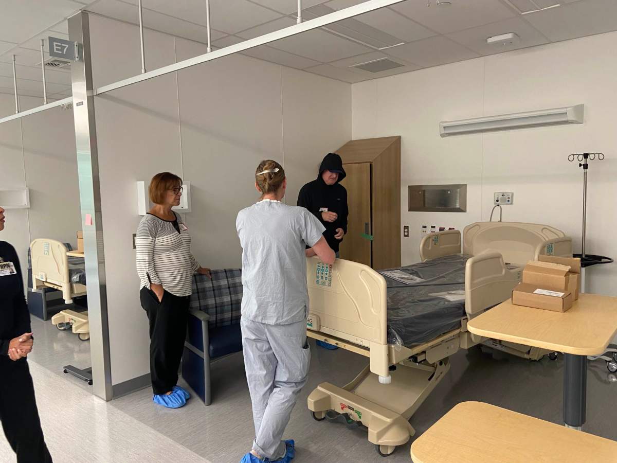 Teams run simulations in the Misericordia hospital's new emergency department on Wednesday, Sept. 6, 2023.