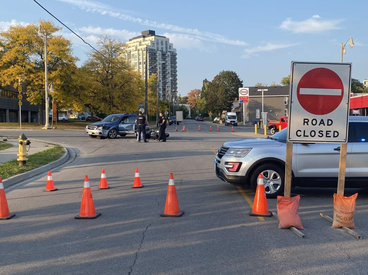 Guelph police investigating crash south of the downtown area.