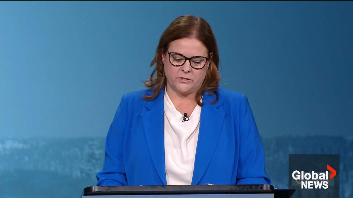 Manitoba Progressive Conservative Leader Heather Stefanson reiterated promises to cut taxes, spend new money on health care and tackle crime in her final announcement before Tuesday's election.