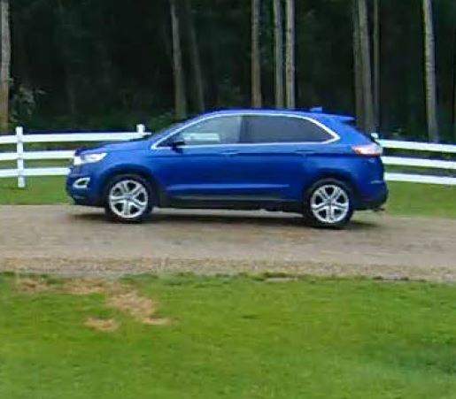 A suspect vehicle in a possible abduction attempt, described as a blue Ford Edge from 2015 to 2018.