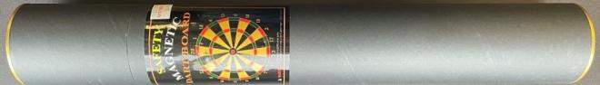 Magnetic dart board in packaging