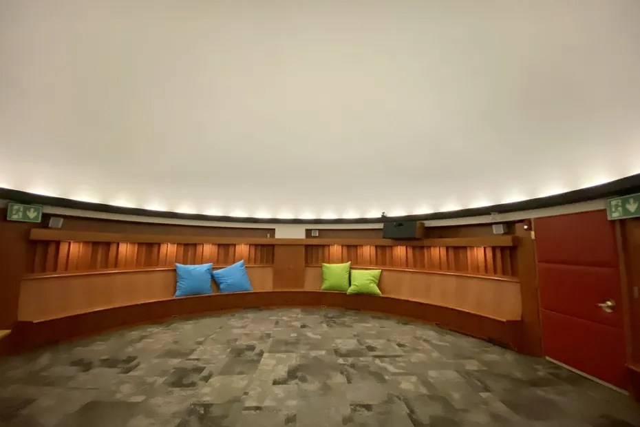 The inside of the Queen Elizabeth II Planetarium.