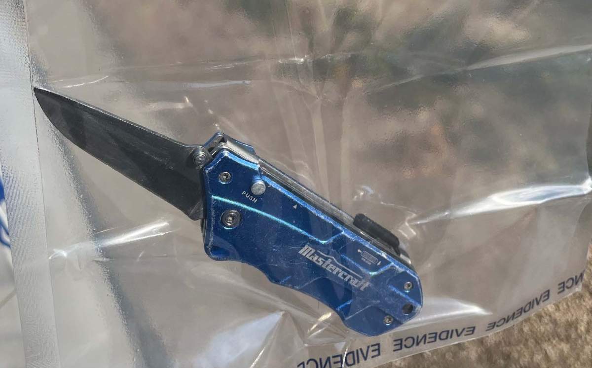 RCMP seized this knife at the scene.