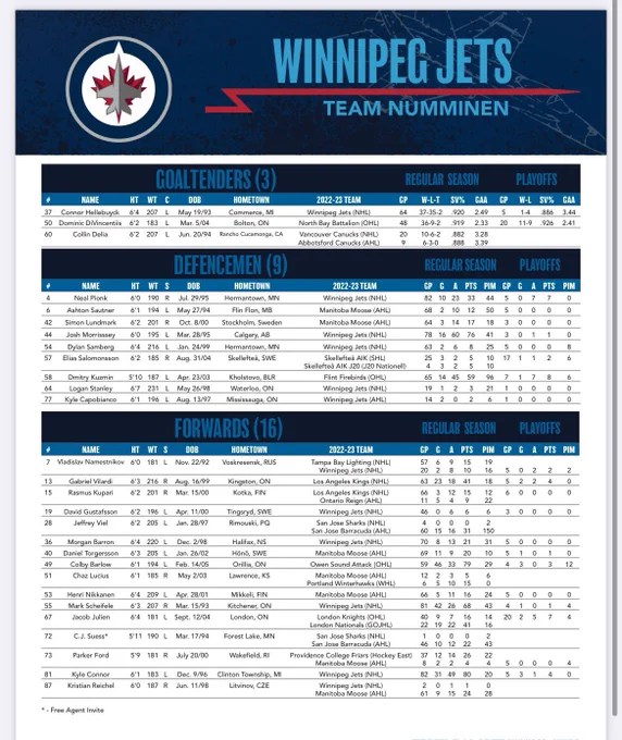 Winnipeg Jets announce training camp player groups and times - image