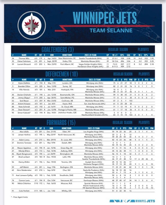 Winnipeg Jets announce training camp player groups and times - image
