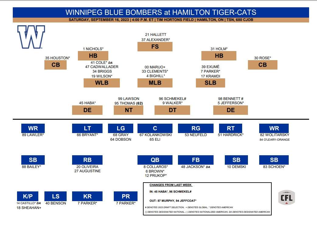 Tiger-Cats’ playoff push put to the test by visiting Blue Bombers - image