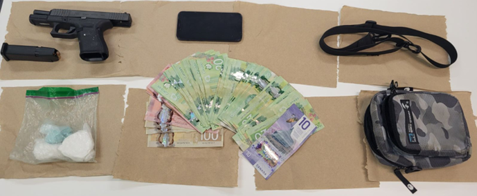 Peterborough police located a firearm and drugs following an incident with a cyclist on Sept. 23, 2023.