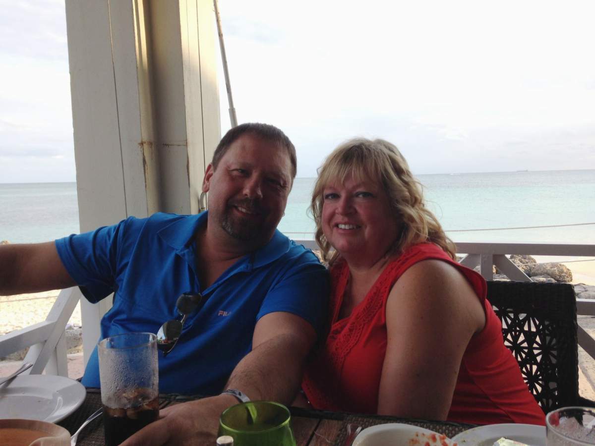 Lori Furber with her husband, Gary Little.