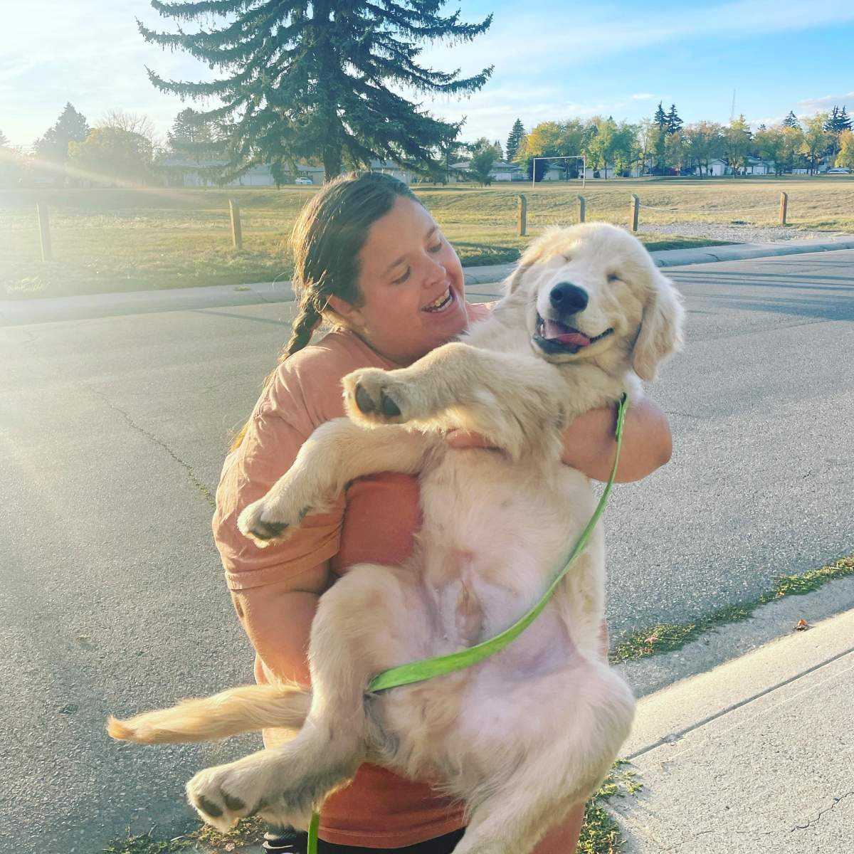 Peyton with pup Waverly