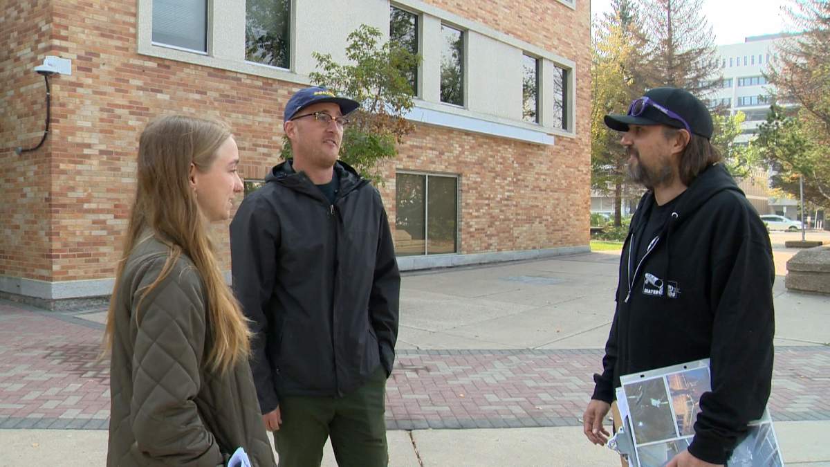 Sarah Kelly, James McKnight and Bruce Tucker spoke at city hall Wednesday, advocating for an indoor skatepark to be placed in Saskatoon.