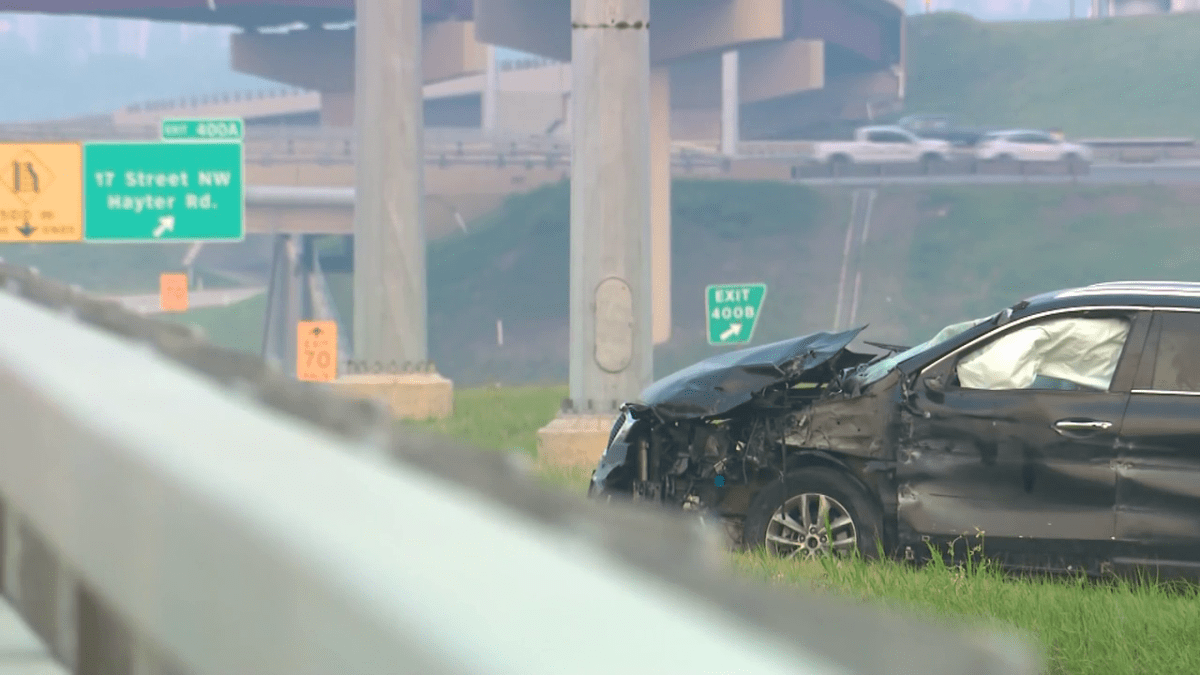 A collision on Friday morning on Highway 16 westbound between Broadmoor Boulevard and Anthony Henday Drive left at least one person dead.