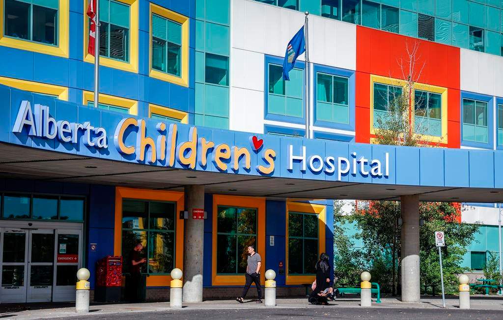 The Alberta Children's Hospital, which was seeing a influx of patients due to an E. coli outbreak, in Calgary on Tuesday, Sept. 12, 2023.