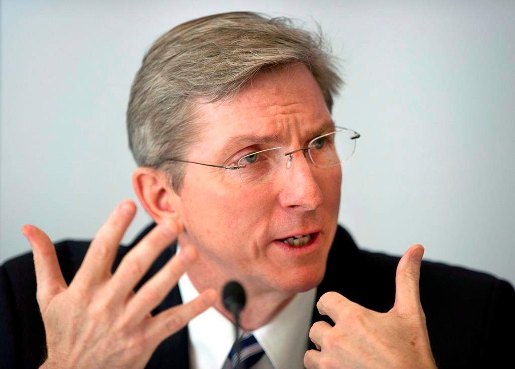 Rich Kruger during a press conference in Calgary, Alberta on Thursday, April 24, 2014.